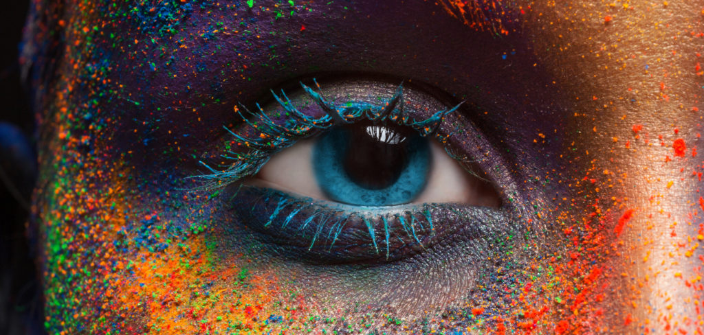 eye surrounded by bright color perception and leadership